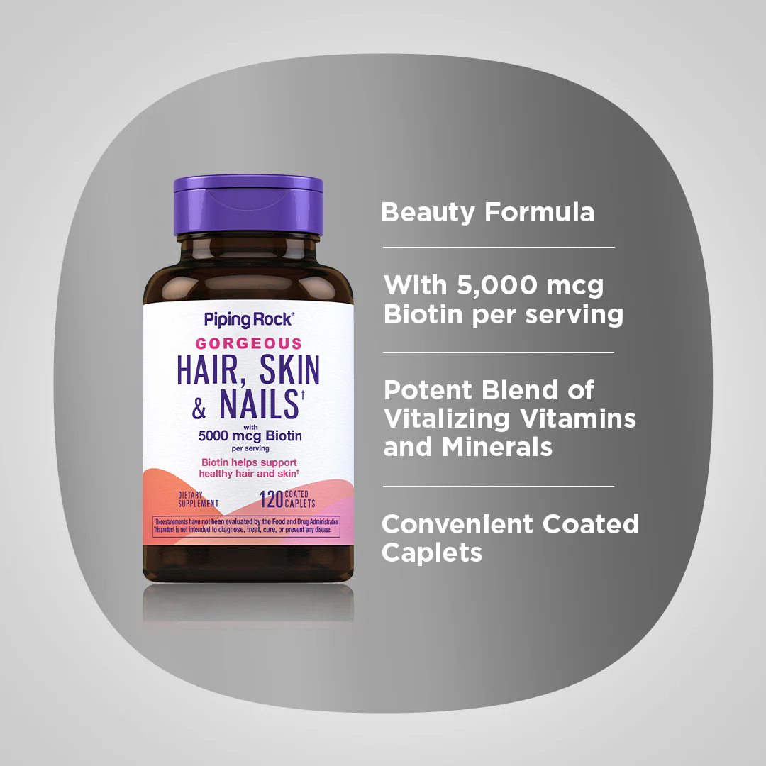 Ultra Hair, Skin & Nails, 120 Coated Caplets - Image 4