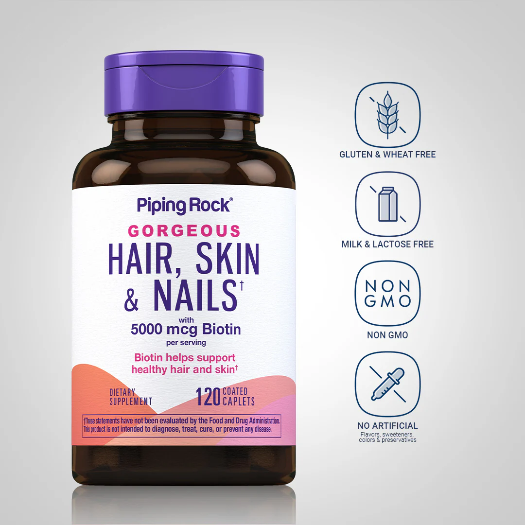 Ultra Hair, Skin & Nails, 120 Coated Caplets, 2  Bottles - Image 5