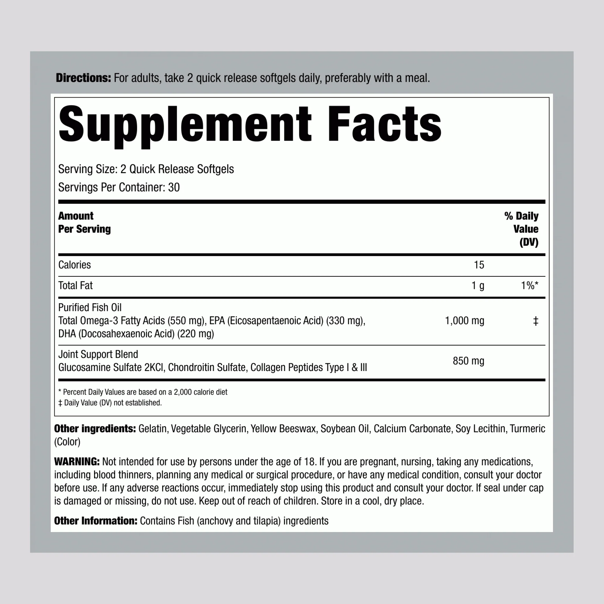 Ultra Joint Support, 60 Quick Release Softgels - Image 2