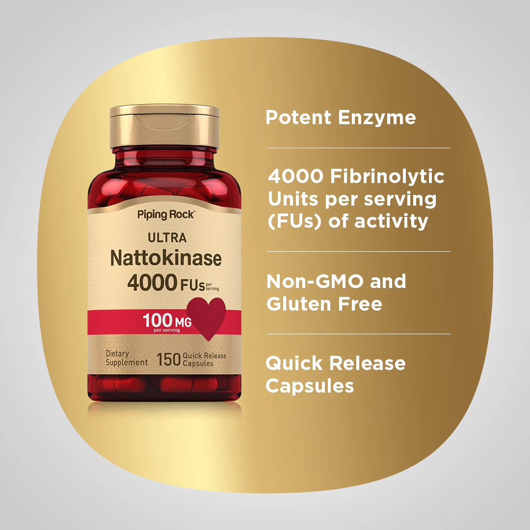 Ultra Nattokinase 4000 FU, 100 mg (per serving), 150 Quick Release Capsules - Image 4