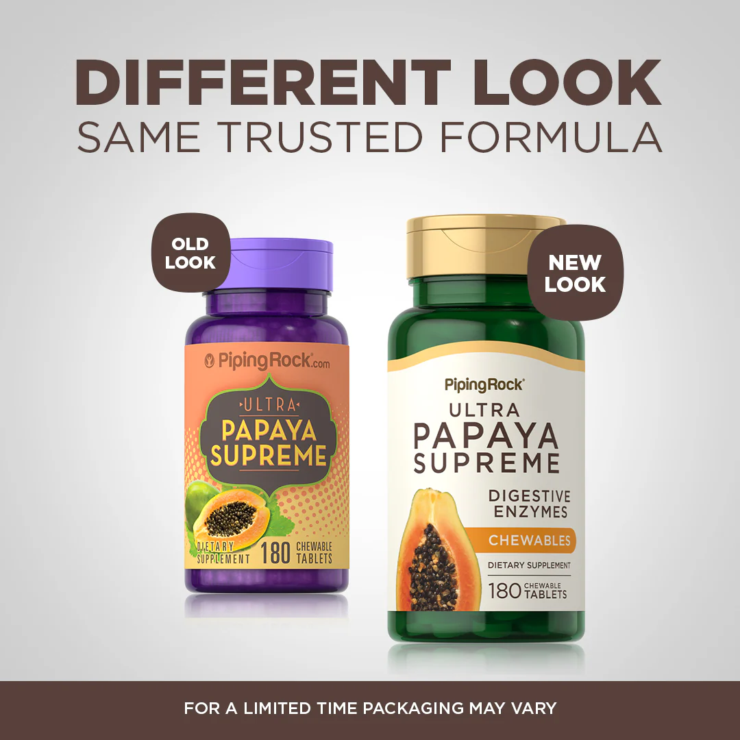 Ultra Papaya Enzyme Supreme, 180 Chewable Tablets - Image 4