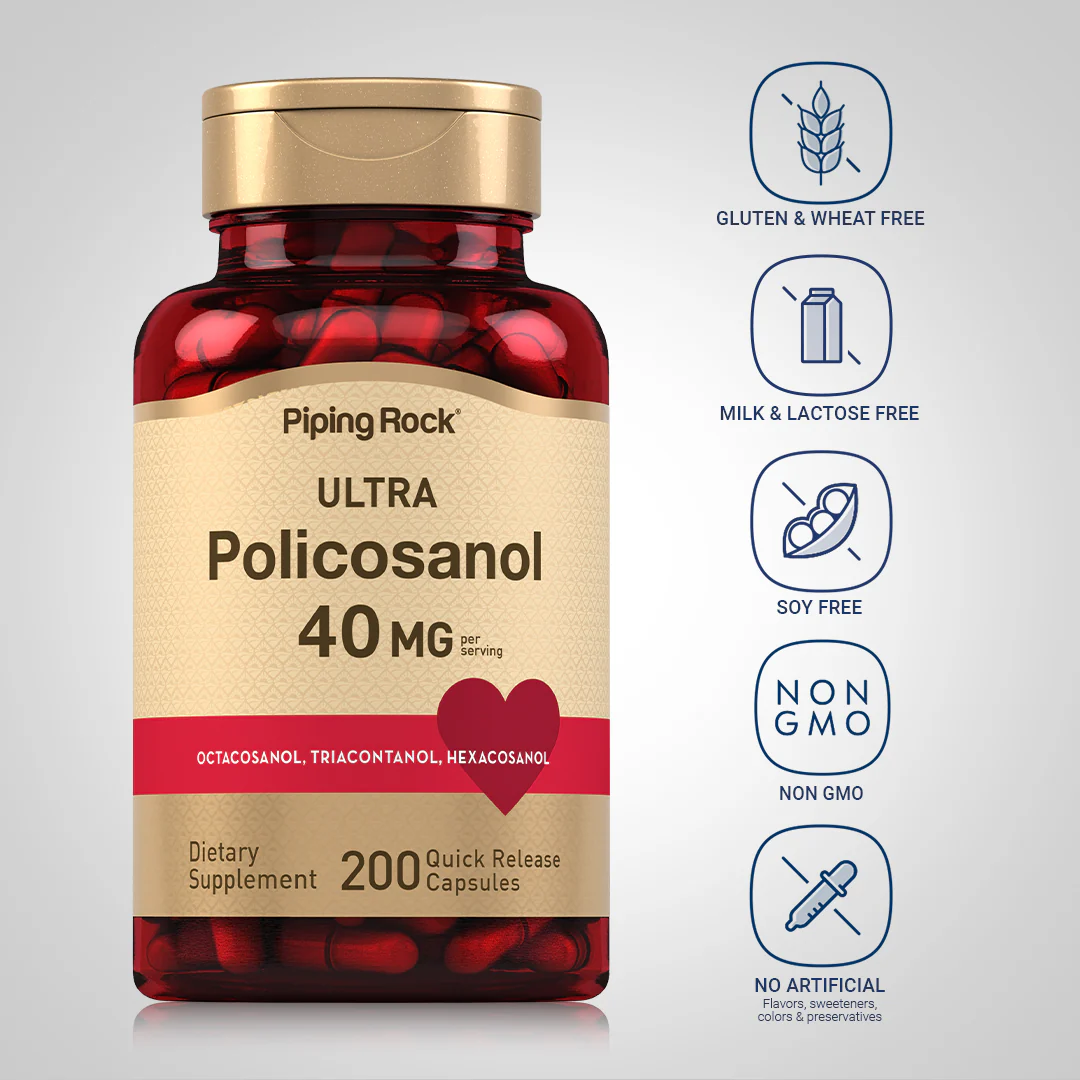 Ultra Policosanol, 40 mg (per serving), 200 Quick Release Capsules - Image 5