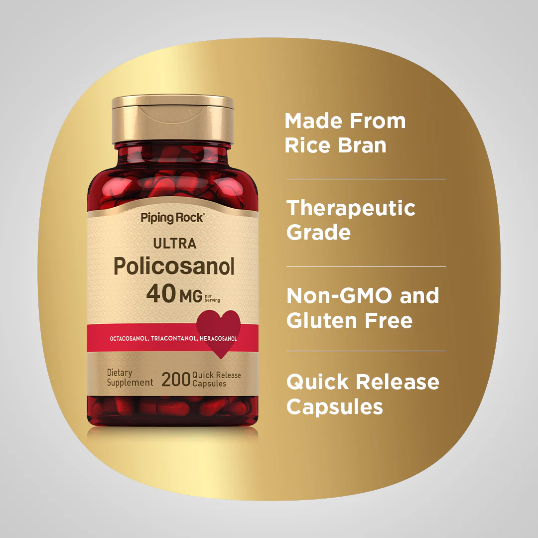 Ultra Policosanol, 40 mg (per serving), 200 Quick Release Capsules, 2  Bottles - Image 4