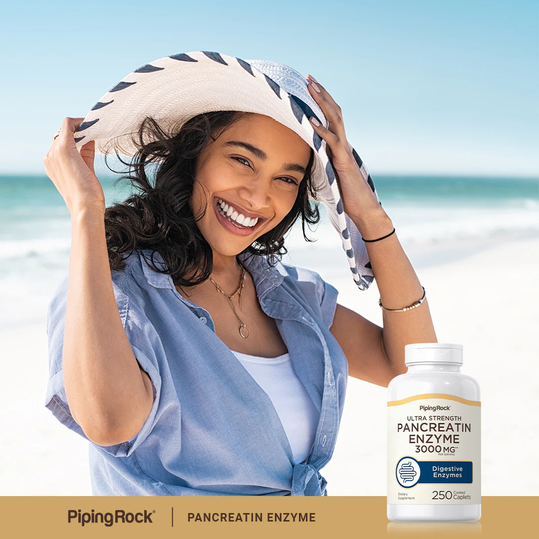 Ultra Strength Pancreatin Enzyme, 3000 mg (per serving), 250 Coated Caplets, 2  Bottles - Image 7
