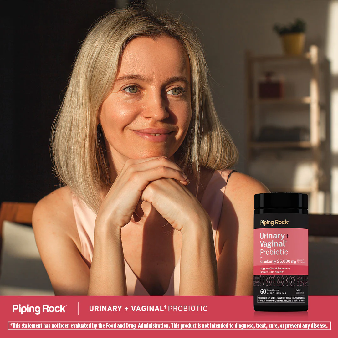 Urinary + Vaginal Probiotic + Cranberry, 25,000 mg (per serving), 60 Delayed Release Vegan Caps - Image 6