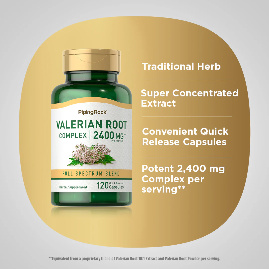 Valerian Root, 2400 mg, 120 Quick Release Capsules - Image 5