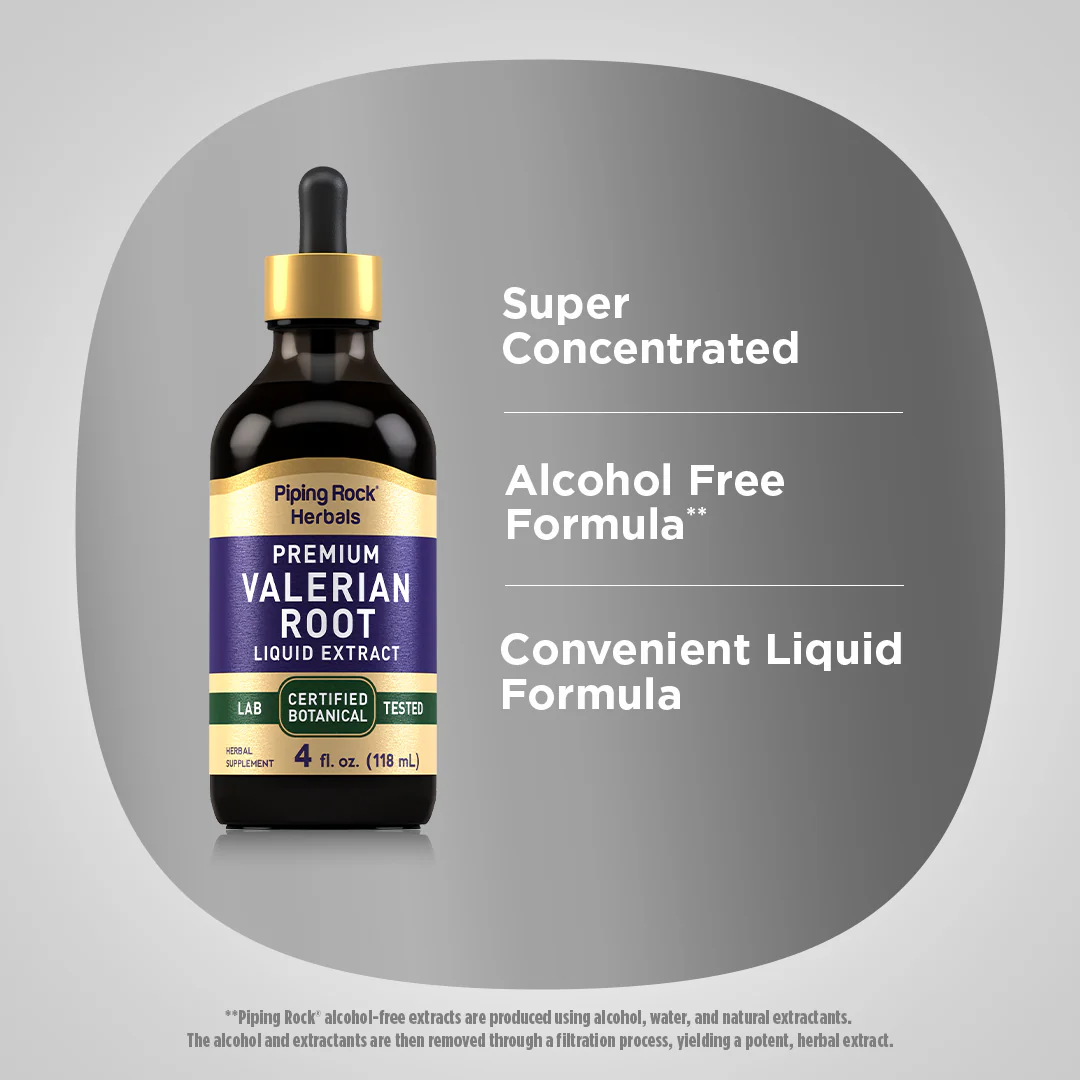 Valerian Root Liquid Extract Alcohol Free, 4 fl oz (118 mL) Dropper Bottle - Image 3