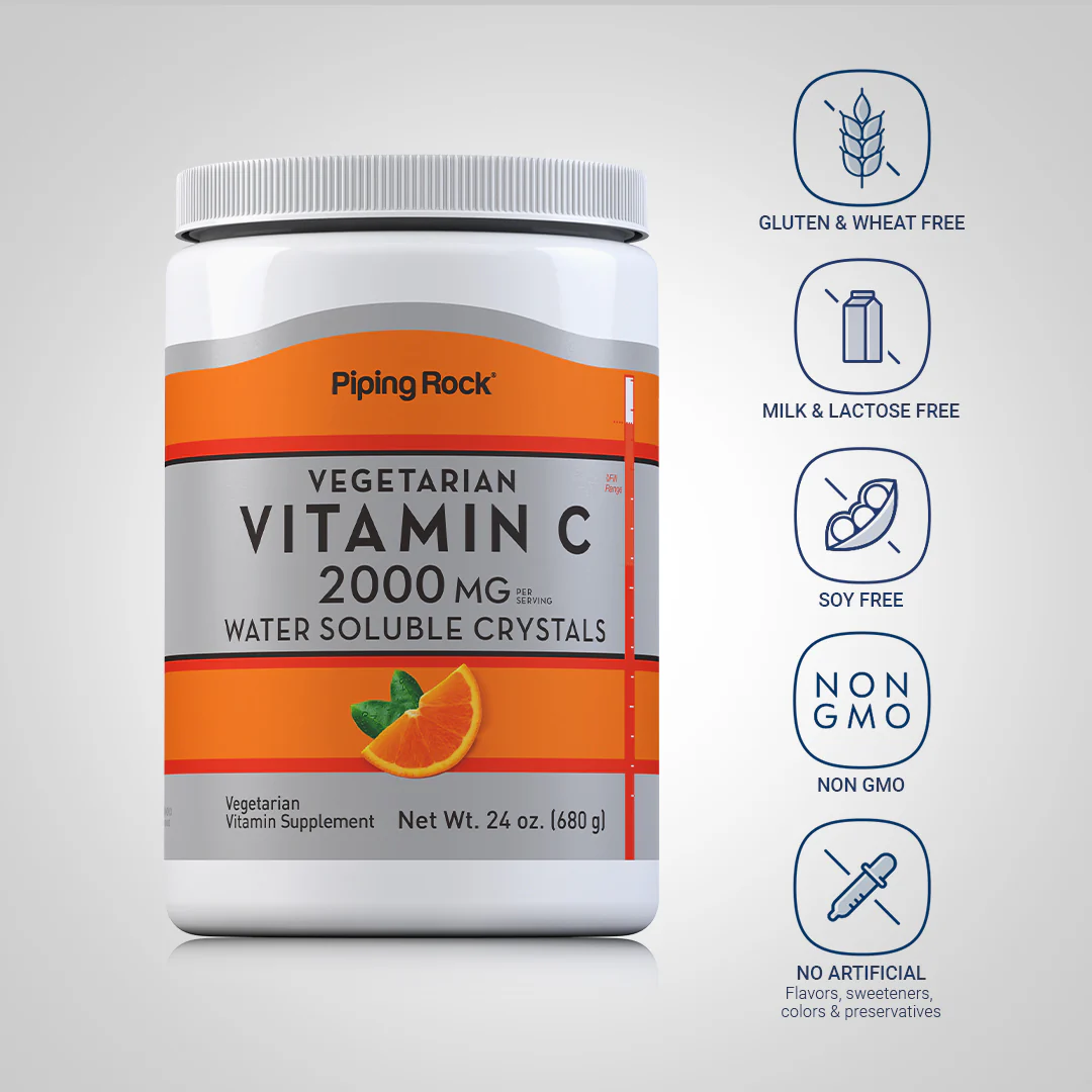 Vitamin C Powder, 2000 mg (per serving), 24 oz (680 g) Bottle - Image 5