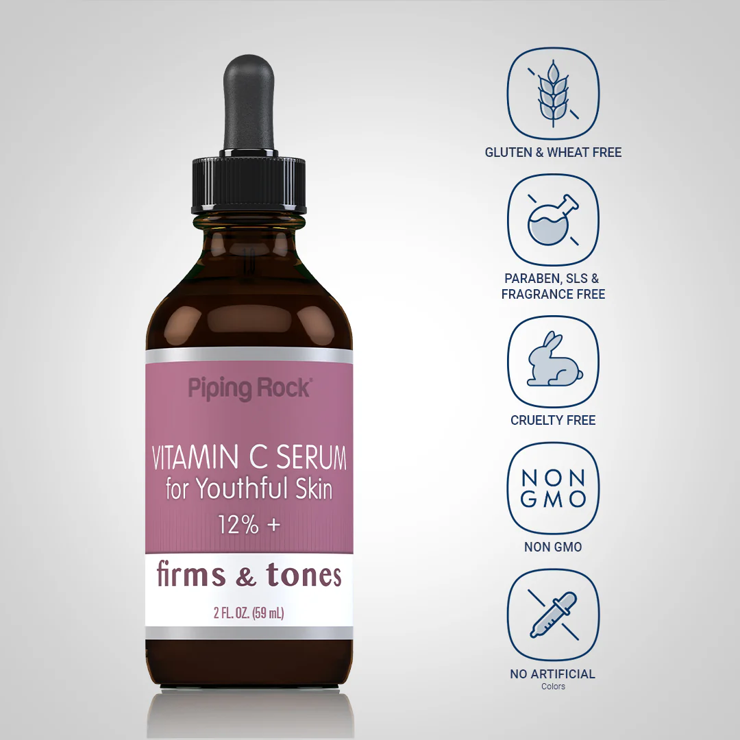 Vitamin C Serum 12%+, 2 fl oz (59 mL) Dropper Bottle - Image 4