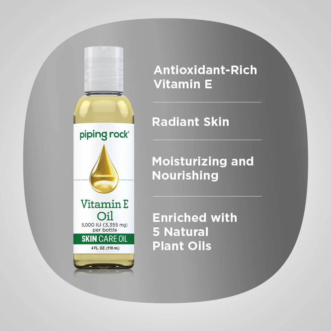 Vitamin E Natural Skin Oil, 5000 IU, 4 fl oz (118 mL) Bottles, 3  Bottles - Image 4