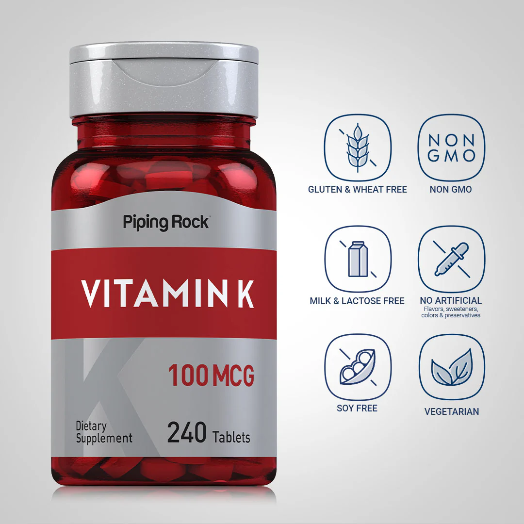 Vitamin K, 100 mcg, 240 Tablets, 2  Bottles - Image 5