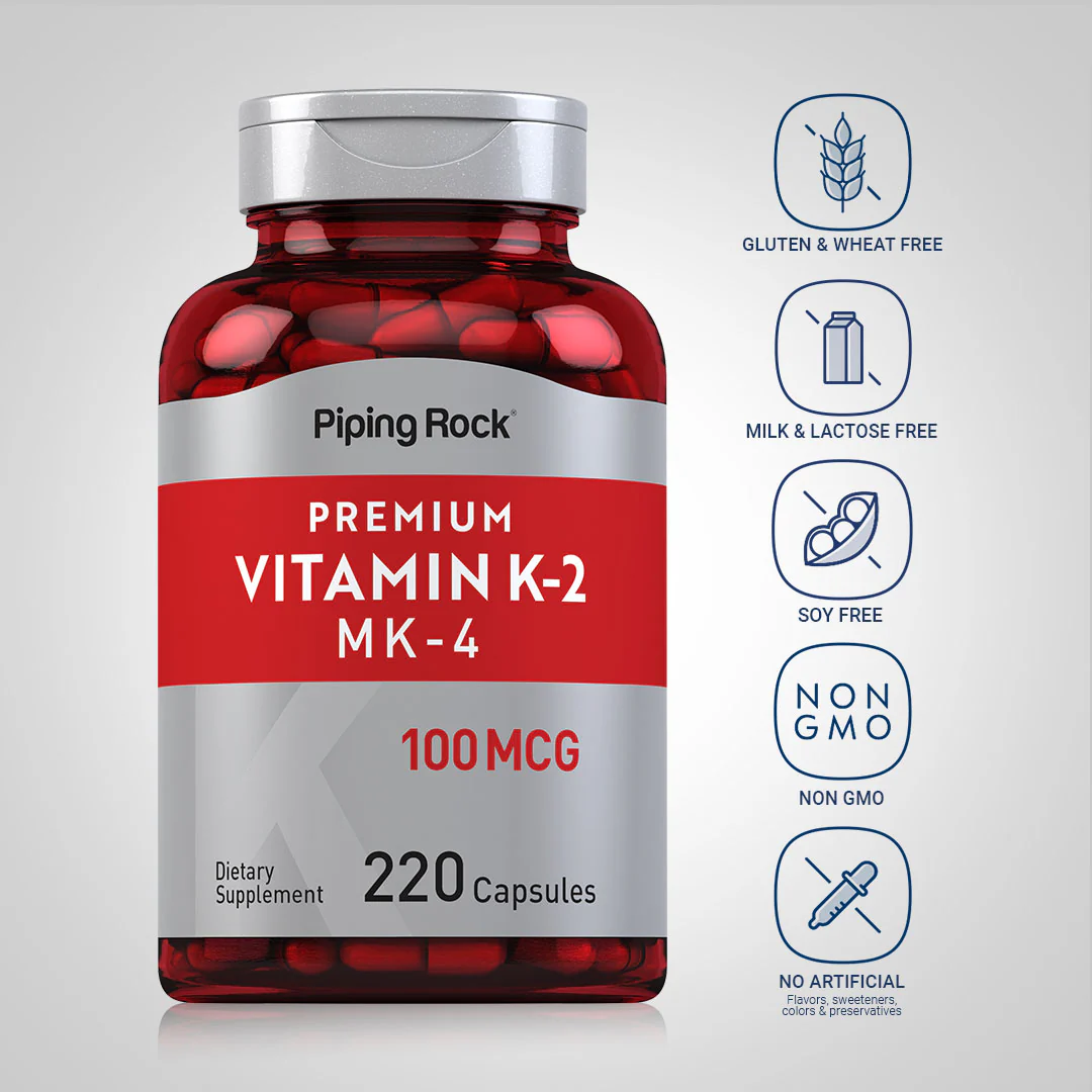 Vitamin K-2 with MK-4, 100 mcg, 220 Capsules, 2  Bottles - Image 4