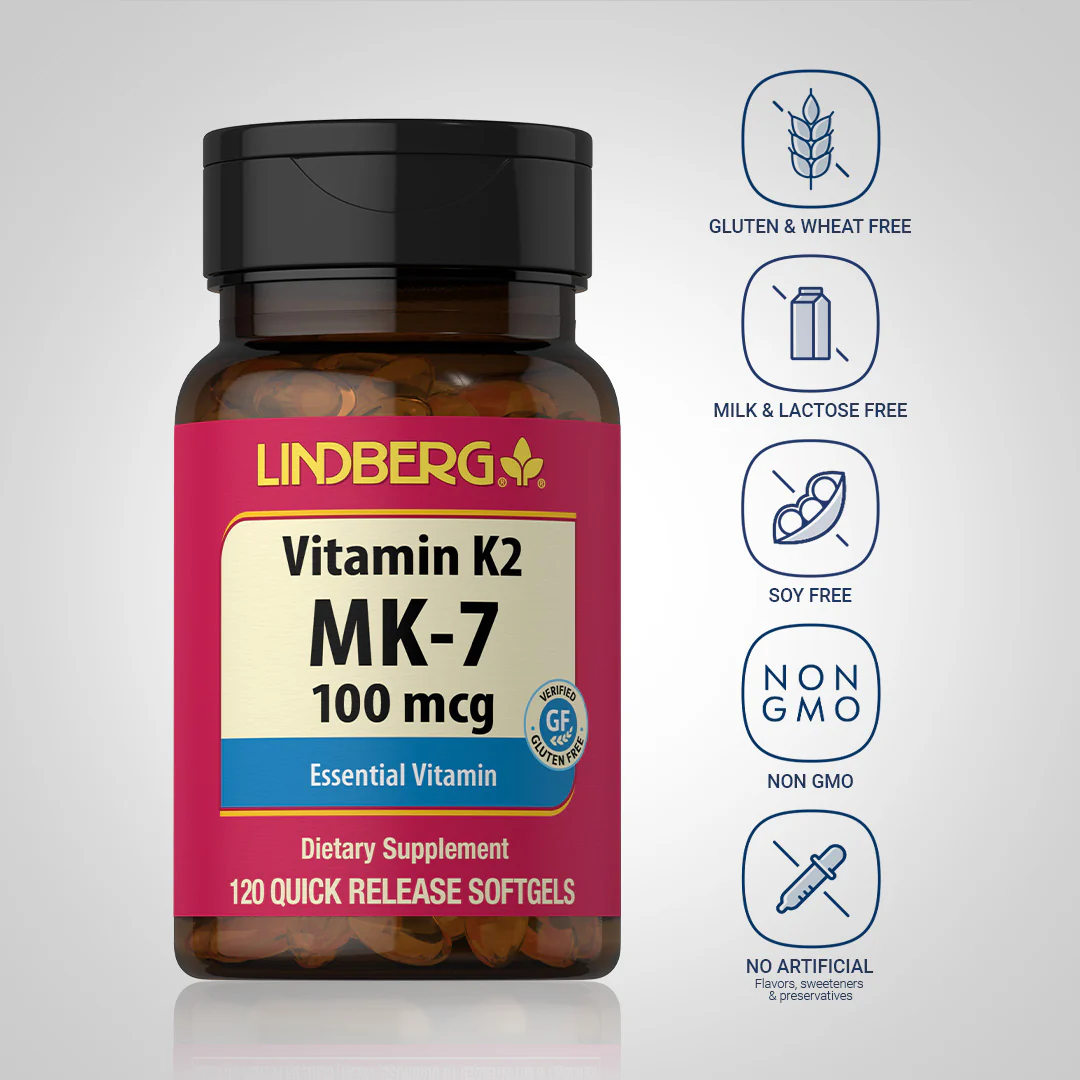 Vitamin K2 MK-7, 100 mcg, 120 Quick Release Softgels - Image 4
