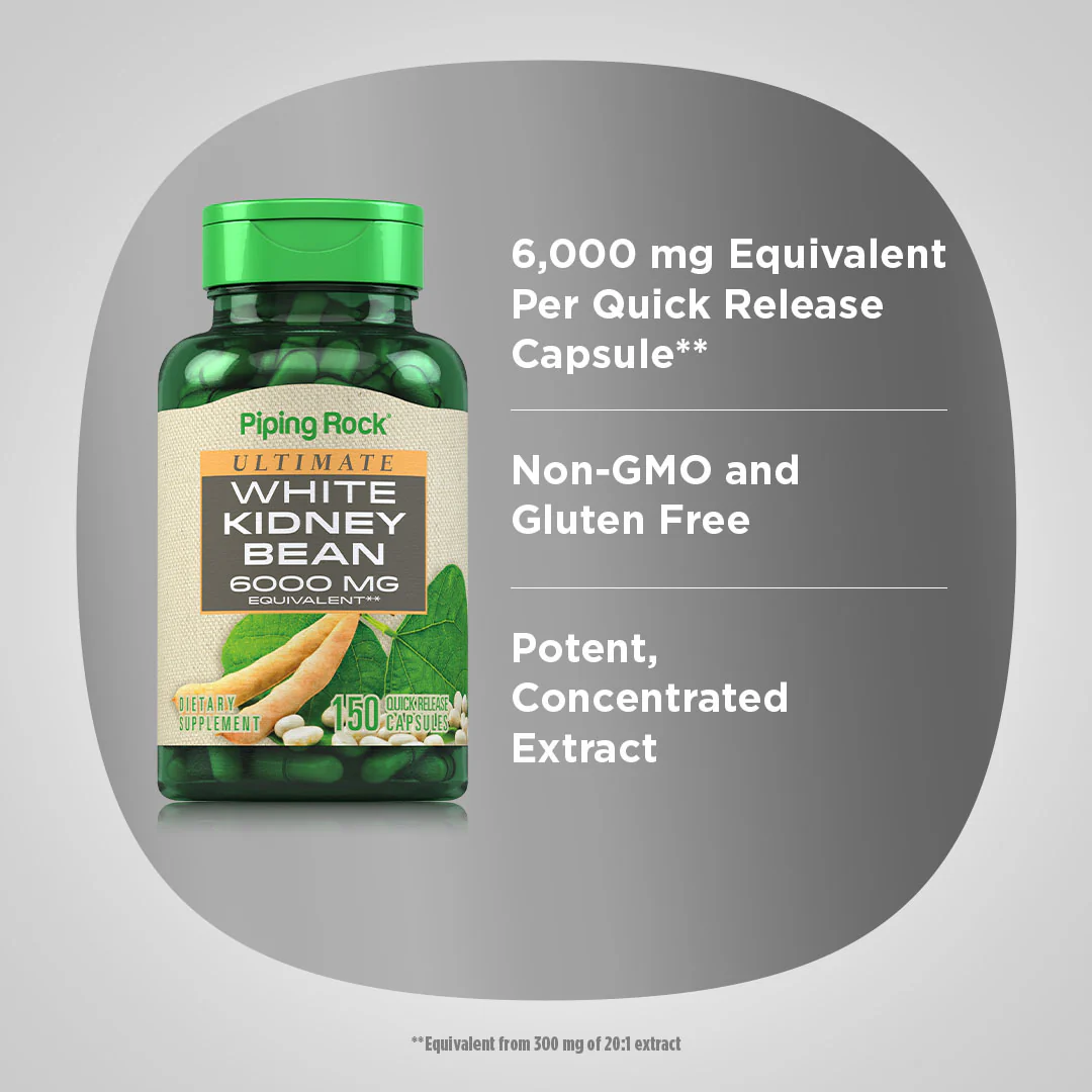 White Kidney Bean, 6000 mg, 150 Quick Release Capsules - Image 4