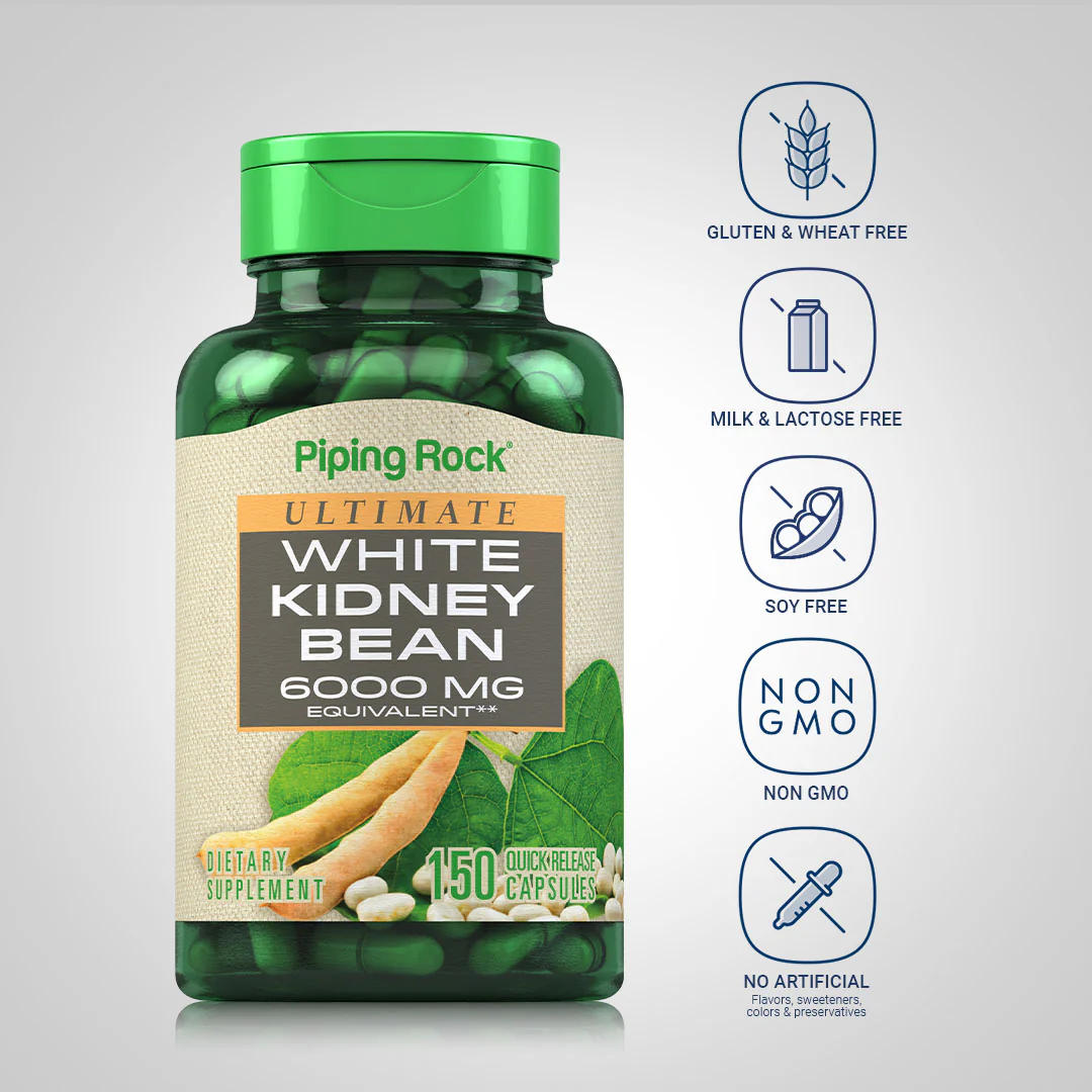 White Kidney Bean, 6000 mg, 150 Quick Release Capsules - Image 5