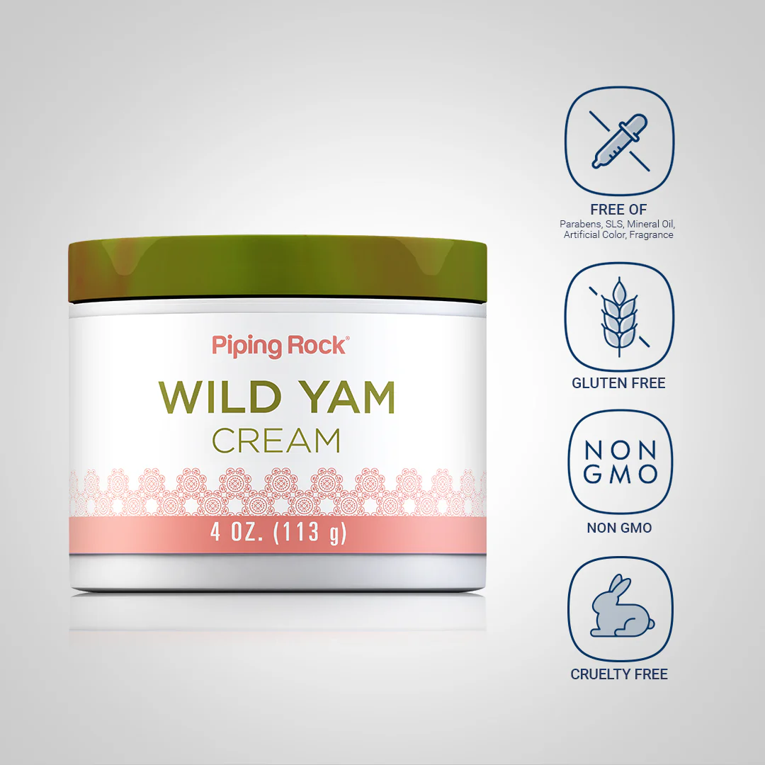 Wild Yam Cream, 4 oz (113 g) Jar - Image 4