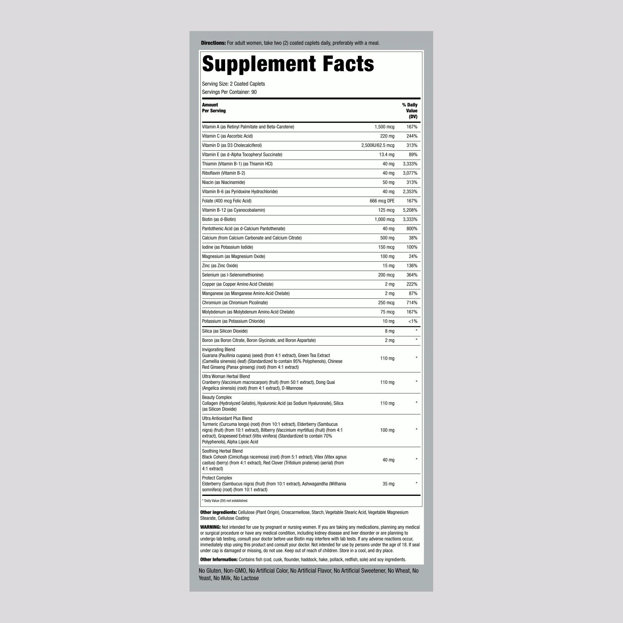 Women's Mega Multi, 180 Coated Caplets - Image 2
