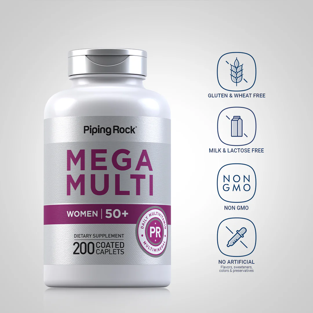 Women's Mega Multi 50 Plus, 200 Coated Caplets - Image 5