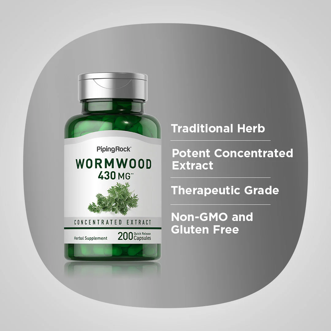 Wormwood (Artemisia annua), 430 mg, 200 Quick Release Capsules - Image 4