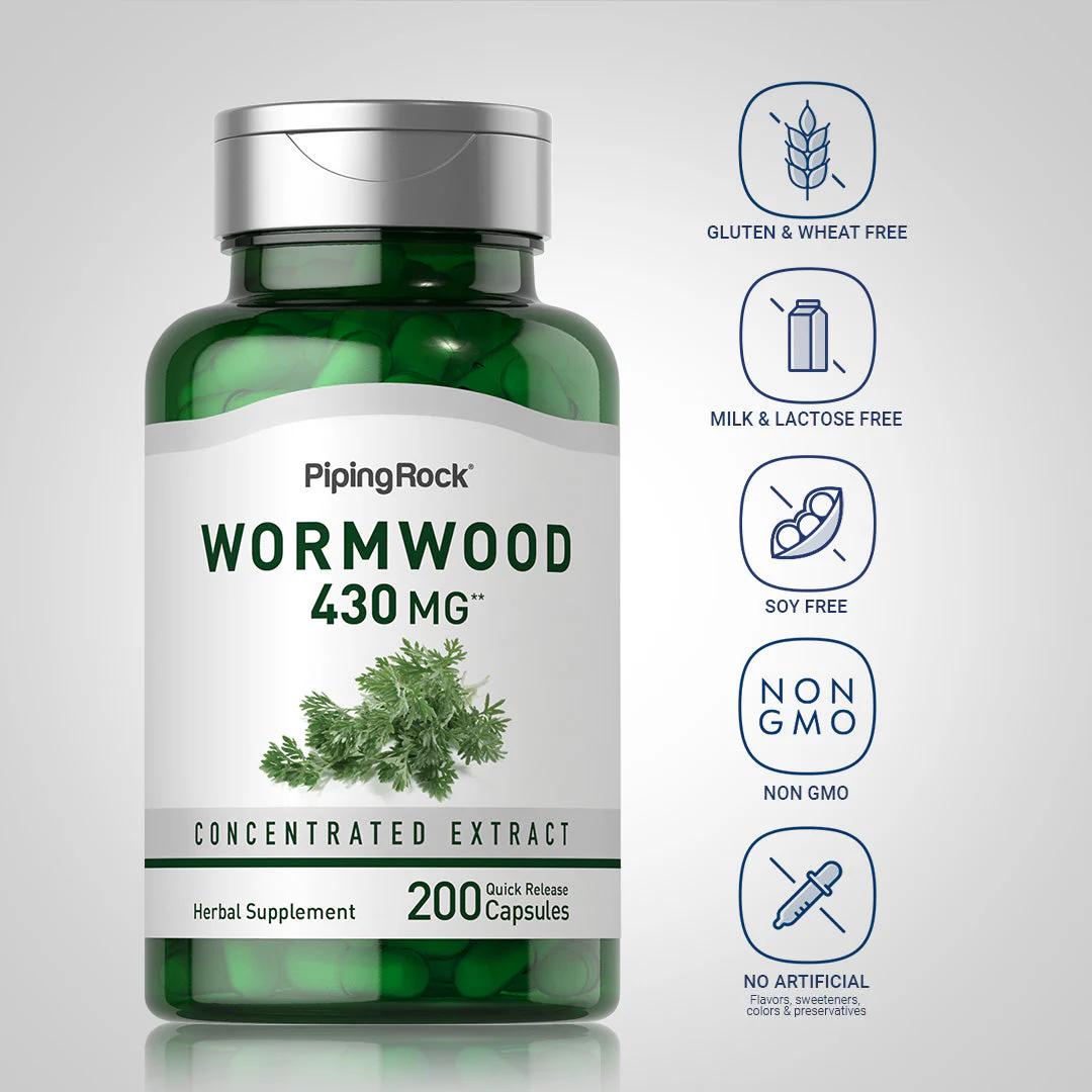 Wormwood (Artemisia annua), 430 mg, 200 Quick Release Capsules, 2  Bottles - Image 5