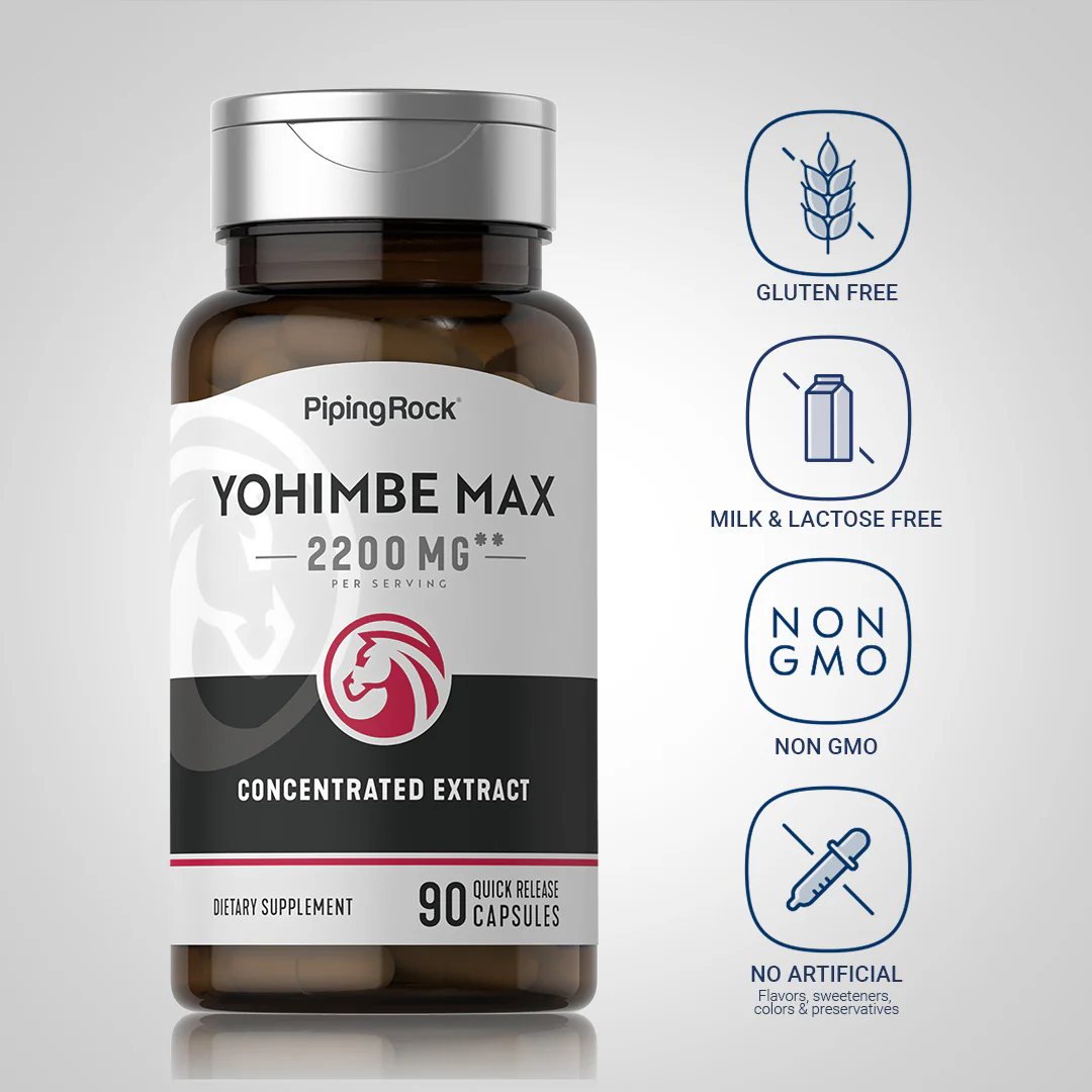 Yohimbe Max, 2200 mg (per serving), 90 Quick Release Capsules - Image 5