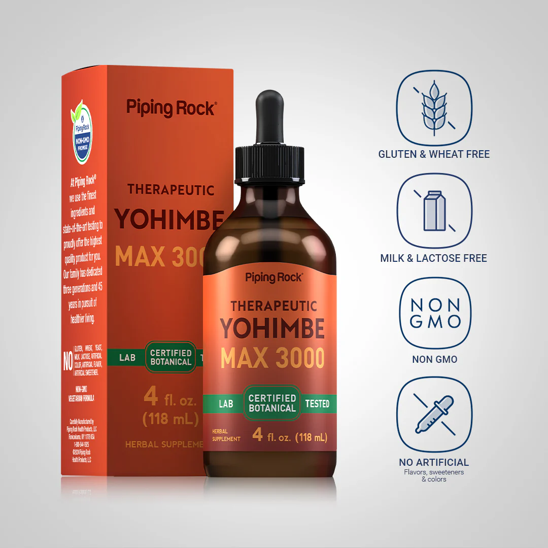 Yohimbe Max 3000 Liquid Extract Alcohol Free, 4 fl oz (118 mL) Dropper Bottle, 2  Dropper Bottles - Image 4