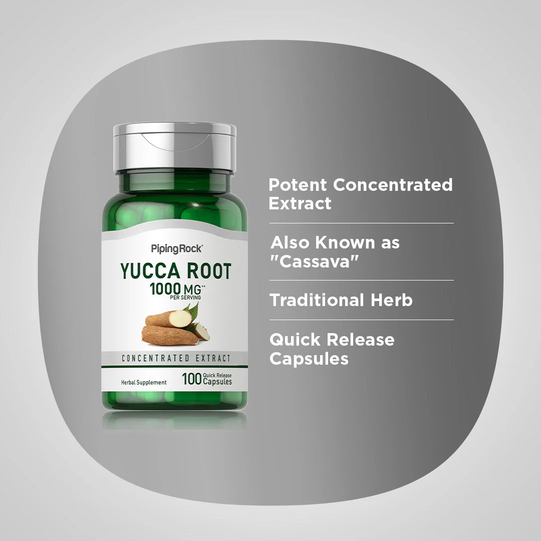 Yucca Root, 1000 mg (per serving), 100 Quick Release Capsules, 2  Bottles - Image 8